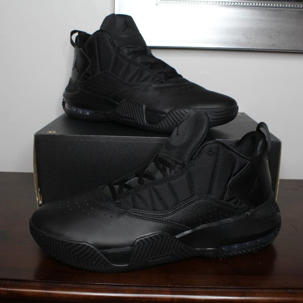 Nike Air Jordan Stay Loyal Triple Black Cat Anthracite Nby DB2884-002 Size 13 - Picture 2 of 8